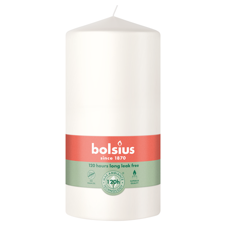 Bolsius Blockljus 20x9,8cm vit 1x8-p